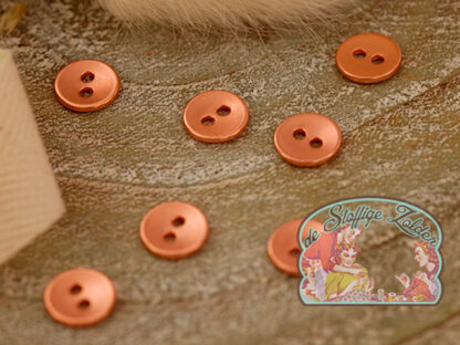 Metal soft rosé copper smooth button 10mm
