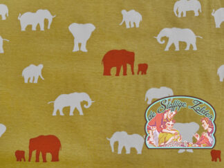The Hard Sun elephants ocher organic knit tricot