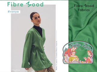 Shiny groen viscose katoensatijn