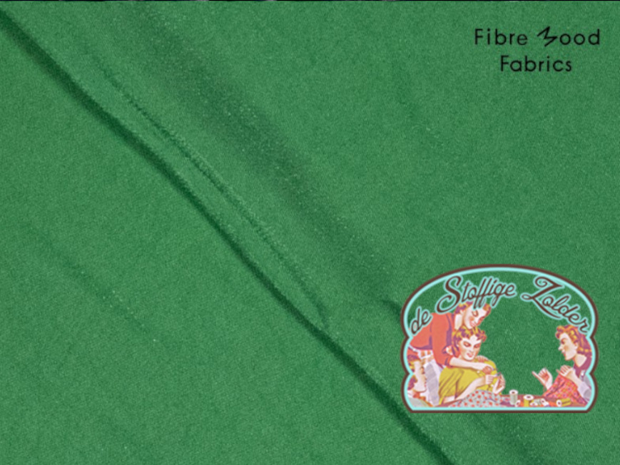 Shiny groen viscose katoensatijn - Afbeelding 3