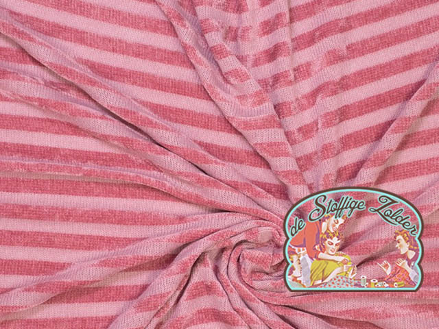 Knit pink stripes