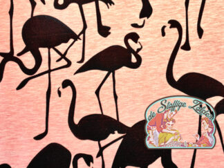 Flamingo 3D flock pink melange brushed jogging