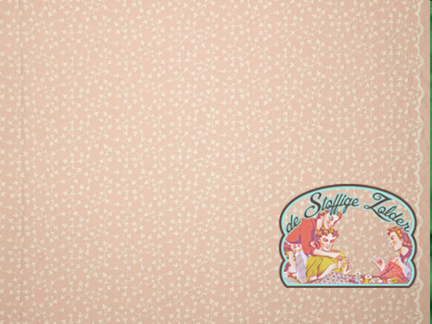 Oudroze geborduurde bloemen viscose voile - Afbeelding 4