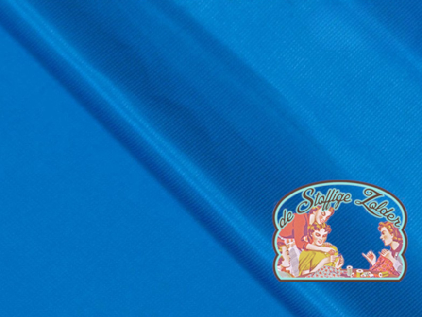 Effen blauw satijn viscose