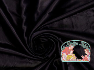 Uni black satin rayon viscose