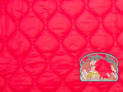 Quilted fuchsia waterproof jacket fabric